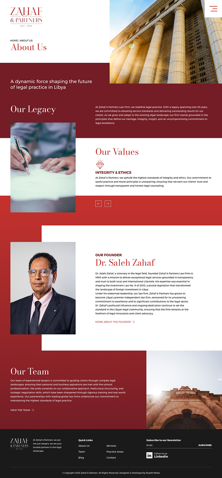 Zahaf & Partners law firm website